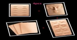 4Pcs 3D Tattoo Practise Skin Lip Eyes eyebrow Practise skin for learner use permanent makeup Practise skin6643044