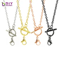 Chains 10pcs Stainless Steel 45cm Toggle Clasp Chain Necklace LSCH16