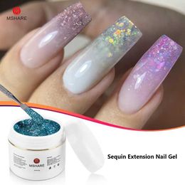 Nail Gel MSHARE 50g sequin flash builder nail gel polishing UV LED extension glue for art Q240507