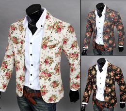 Men039s Blazers Men Clothing Mens Blazer print Jacket Stylish Fancy floral Males Suits Blazers with high quality4954106