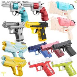 Sand Play Water Fun 2024 Summer Gun non Electric Pistol High-pressure Full Automatic Shooting Beach Toy For kid Children Adult 240422 Q240408