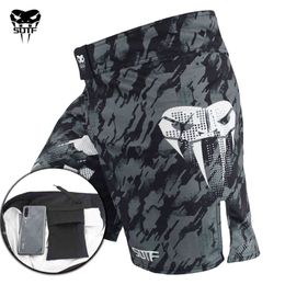 SOTF mma Adults Venomous snake Camouflage Men Women geometric boxing shorts Tiger Muay Thai mma shorts clothing fight sanda mma K78 343T