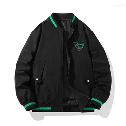 Men's Jackets For Men Spring And Autumn Casual Fashion Black Varsity Jacket Thin Print Clothes Coats M-4XL