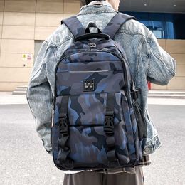 Backpack Boys Oxford Camouflage Large Capacity High School Students' School Bag for Grade 5 and Grade 6 240515