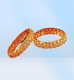 1 pcs Fashion Royal Bangle Hollow New Arrival Jewelry Women Gift Luxury 18K Yellow Gold Filled Lady Bangle Bracelet Charm Promotio9026391