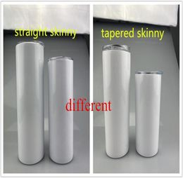 20OZ Sublimation Straight Tumbler Insulated Mugs Sealing Lid And Plastic Straw Double Vacuum Insulation Cup Come With Stainless St7705725