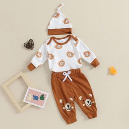 Clothing Sets Fumilery My First Halloween Baby Boy Girl Outfit Long Sleeve Letter Romper Top Pumpkin Pants Hat 3Pcs Infant Fall Clothes