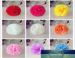 13color 9cm 100pcs Artificial Simulation Artificial Silk Carnation Flower Heads Mother039s Day DIY Jewellery Findings Headware7763337
