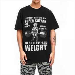 Men's T-Shirts Anime Gym Sports T-shirt Summer Funny Retro T-shirt Cotton Harajuku T-shirt Mens Short Sleeve Loose T-shirtL2405