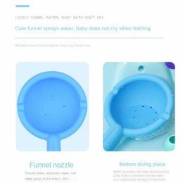 GHNT Bath Toys Colorful Waterwheel Bathing Sucker Baby Bath Toys Bathtub Water Spray Play Set Shower Sprinkler Toy For Kids d240507