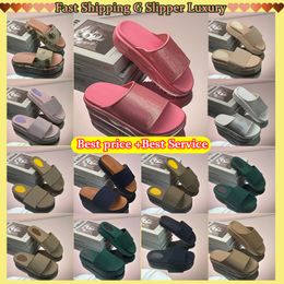 Designer Womens Sandals Mens Slippers Slide Embroidery Dress Shoes Thick Sole pink high quality brand 2024 elegant beach summer yellow black red brown luxury 35-45