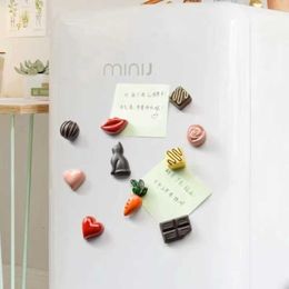 3PCSFridge Magnets Simulated Chocolate Refrigerator Magnet Resin Three-dimensional Lovely Decorative Stickers for Home Decor