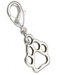 charms for bracelets necklaces with lobster clasps metal animal dog footprint samll vintage silver new diy fashion jewelry finding4434145