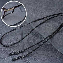 Eyeglasses chains Woman Sunglasses Chain PU Twist Leather Rope Chain Multicolor Reading Glasses Outdoor Sports Non-slip Eyeglass Accessories