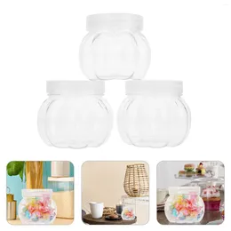 Storage Bottles 12 Pcs Pet Pumpkin Jar Plastic Containers Gift Holder Sugar Bowl Mini Candy Jars Wrapping The Canister Child Children