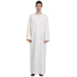 Ethnic Clothing Muslim Robe Men's Jubba Thobe Saudi Arabia Kaftan Musulman Abaya Loose Turkey Islamic Dress Eid Ramadan Arabic Caftan