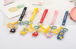 Creative Party Favor personality cartoon doll keychains, environmentally friendly PVC soft rubber, drop-resistant bag accessory pendant1112306