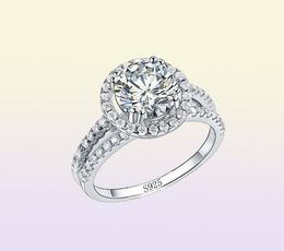 YHAMNI Fashion Jewelry Ring Have S925 Stamp Real 925 Sterling Silver Ring Set 2 Carat CZ Diamond Wedding Rings for Women 5102318225628194
