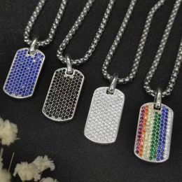 Pendant Necklaces HSC Necklace BEVELED TAG IN STERLING SILVER