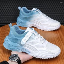 Casual Shoes Mesh Causal Sneakers Men Fashion Gradient For Light Breathable Jogging Trend No Slip Student