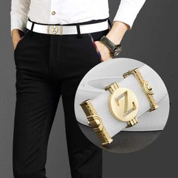 Belts Designer white belts men Z letter slide buckle young boys casual luxury waist strap Brand high quality fashion cinto masculino Y240507G22A
