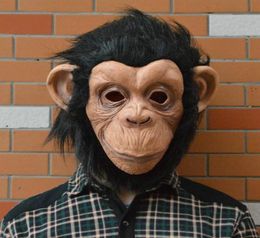Halloween Mask Lovely Big Ear Diamond Full Face latex Monkey Mask environmentfriendly For Halloween Cosplay Party4910550