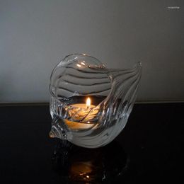 Candle Holders Conch Shape Glass Vase Decoration Creative Simplicity Household Pen Container Transparent Holder