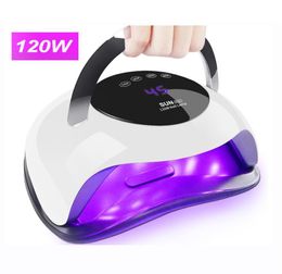 120W High Power Nail Dryer Fast Curing Speed Gel Light Nail Lamp LED UV Lamps For All Kinds of Gel With Timer And Smart Sensor234y3675637