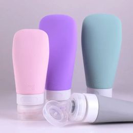 60/90ml Silicone Travel Bottles Empty Refillable Bottle Dispenser Shampoo Liquid Cosmetics Squeeze Bottles Containers