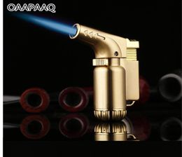 New Compact Butane Jet Lighter Torch Turbo Lighter Fixed Fire Portable Spray Gun Lighter Windproof Metal 1300 C No Gas9656064