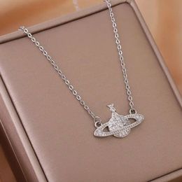 viviane westwood necklace women designer gold Jewellery woman necklaces clover silver cuban link chain choker womens luxury classic stainless steel pendant 6006ess