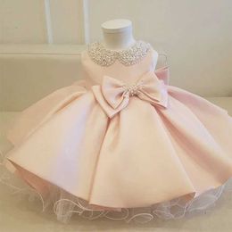 Christening dresses 0-2 Summer Baptist Dress Baby Girls First Birthday Newborn Ceremony Princess Wedding Q240507