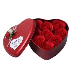 Soap Gift Rose Valentines 9Pcs Day Flowers Party Favor Scented Bath Body Petal Foam Artificial Flower