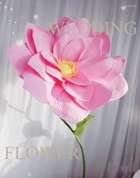 Decorative Flowers Style PE Lotus Simulation Spring Decoration Wedding Centrepiece Props Decor Window Show Arrangement Accessories