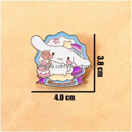 Pins Brooches Kitty Brooch Charms Cute Enamel Kawaii Cartoon For Lapel Clothing Jacket Hat Beanie Backpack Decoration Drop Delivery Ot6Sq