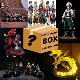 Blind box Demon slayer figure Box Random 1PC Anime Figure Toy Kamado Nezuko Tanjirou Agatsuma Zenitsu Hashibira Inosuke PVC model T240506