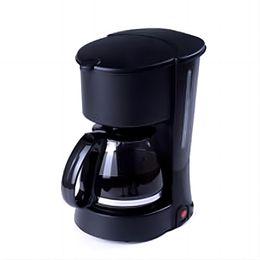 Coffee Maker 5-Cup Coffee Machine, Drip Coffee Pot with On/Off butoon, Great for Home & Office, Glass Carafe & Reusable Filter, black