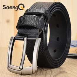 Belts Genuine Leather Belt Men Belt Laser engraving Luxury Strap Male Belt New Fashion Retro pin buckle High Quality Y240507