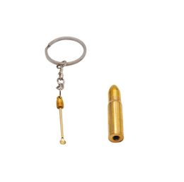 Premium Bullet Shape Brass Metal Snuff Snorter Spoon 52MM Sniffer Snorter Powder Hoover Hooteer Snuff Smoking Tobacco Herb PipeSho9600615