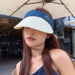 Fashion Designer Letters Straw Hat Brand Lafite Grass Trendy Hats Driving Holiday Luxury Empty Top Sunhats Beach Adjustable Straw Hats