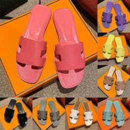 luxury casual women sandal 2024 designer classic shoes for woman summer and winter fashion sandals outdoor beach flat slippers khaki orange red Colourful design 35-42