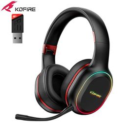 Headsets KOFIRE UG-05 2.4GHz/Bluetooth wireless gaming head suitable for PCs laptops PS5 PS4 Nintendo switches dynamic EQ ultra-low latency J240508