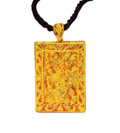 necklace Pure copper goldplated Jewellery Vietnam sand imitation ancient Dragon Pendant6738925