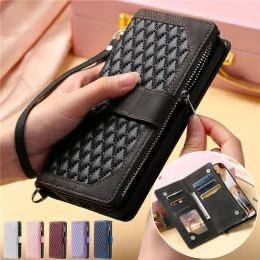 Cases Long Lanyard Flip Leather Phone Case for XiaoMi POCO X5 Pro X4 X3 F3 F4 F5 M5 C55 13T 12T 11T 10T Zipper Wallet Card Cover Coque