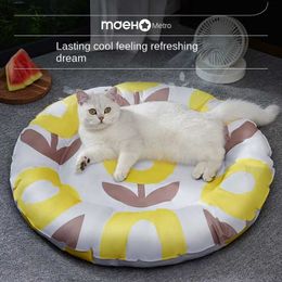 Cat Beds Furniture Pet Ice Nest Dog Kennel Cooling in Summer Cat Mat Ice Water Bed Dog Mat Waterproof Scratch Resistant Nest. d240508