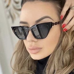 Sunglasses Fashion Womens Retro Sunglasses Womens Cat Eye Sunglasses Luxury Brand Designer Sunglasses UV400 Glasses J240508