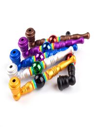 rainbow bead dualpurpose pipes detachable fashion Aluminium alloy Colour small pipe metal cigarette set9868902