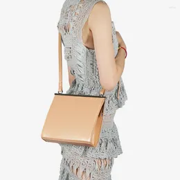 Shoulder Bags Women's Flap Bag 2024 Fashion Metal Casual Pu Small Square Buckle Messenger Clutch