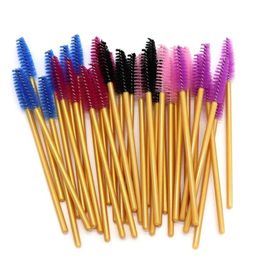 50 pcs Silicone Crystal Mascara Wands Applicator Disposable Diamond Eyelash Brushes Comb For Women Beauty Makeup Brush Tools