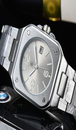 Full Brand Wrist Watches Men Male Casual Sport Style Luxury Steel Metal Band Quartz Clock BR 022073250